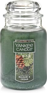 Yankee Candle Balsam & Cedar Scented, Classic 22oz Large Jar Single Wick Candle